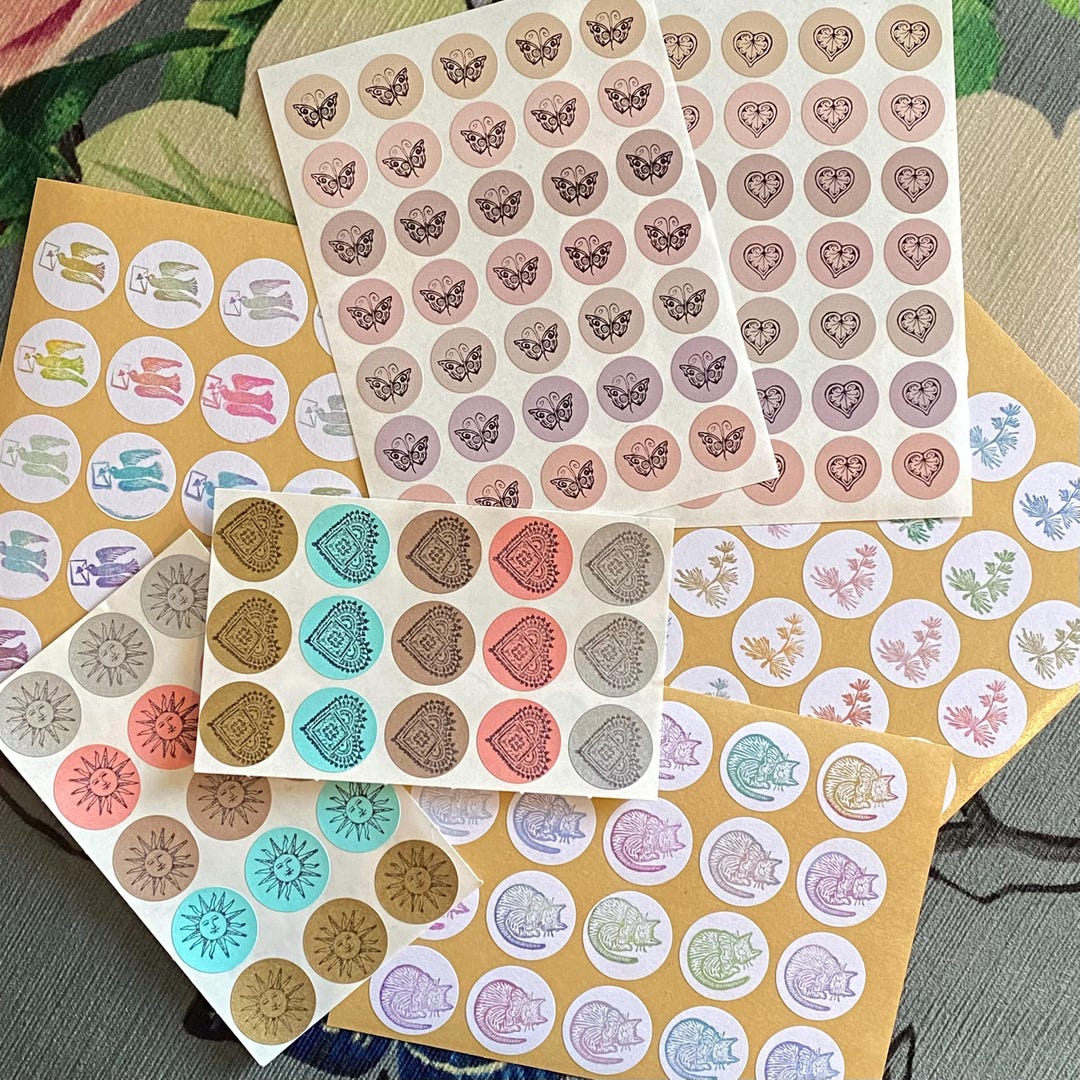 Tiny Sticker Sheet, Rubber Stamp Art • Crafting, Scrapbooking, Junk ...