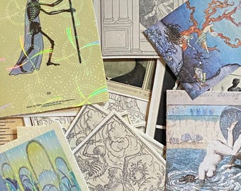 Antiquity sticker packs for junk journal, scrapbook, ephemera diary, pen pal and snail mail