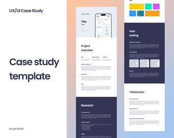 Figma UX/UI Case Study Template for Designer Portfolio & Resume Presentation