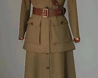 第二次世界大戦時の陸軍看護師用ウール製制服：米国女性医療部隊