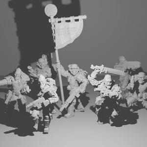 Modèles Resin Guard - procuration Wolf Command Squad pour les jeux de table Grimdark