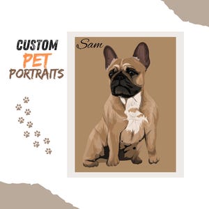 Retrato de mascota personalizado, dibujo de mascota dibujado a mano, regalo personalizado para perro o gato, arte mural para amantes de las mascotas, impresión digital, ilustración personalizada de perro o gato