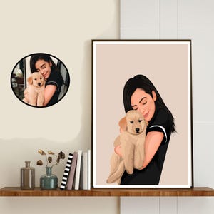 Custom Pet Portrait, pet painting from photo, pet gifts, gift for pets, pet birthday gift, custom gift for pet lovers, gift for pet owner