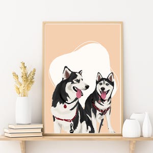 Custom Dog Portrait from Photo, Personalized Digital Pet Art for Dog Lovers, Unique Dog Memorial or Birthday Gift Idea, dog illustration