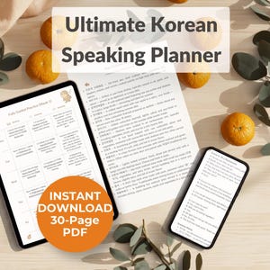 Korean Speaking Practice Planner, Jeju Travel Dialogues (Digital Workbook)