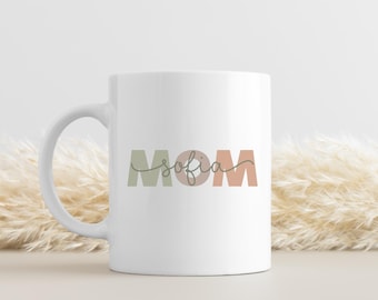 Personalized Ceramic Mug for Mom, Coffee Lover Gift, Gift for Mom, Mother's Day Mug.
