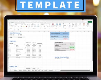 Könnte beinhalten: Ein Screenshot eines Tabellenkalkulationsprogramms mit einer Budgetvorlage. Die Tabelle ist in Abschnitte für monatliche Einnahmen, Ausgaben und Sparguthaben aufgeteilt. Die Tabelle enthält Spalten für budgetierte, tatsächliche und Differenzwerte. Die Gesamtprojektkosten betragen 4.065,00 €, die Gesamtkosten betragen 4.078,24 € und die Gesamtunterschiede betragen -13,24 €.
