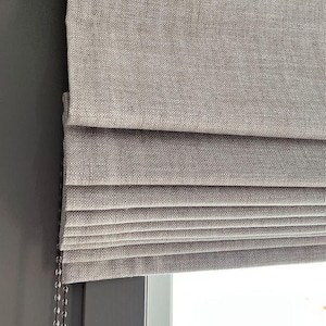 Custom-made Roman Shades, fabric Roman blinds, light filtering and heat blocking roman shades, washable roman shades
