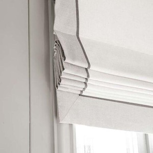 Made-to-Measure Roman Blinds, Light Filtering Roman Shades, Fabric Roman Shades, Custom Size Blinds