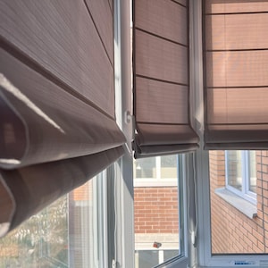 Living Room Window Treatment Shades | Cozy Roman Blinds | Custom made Roman Shades | Window Drapes fully equipped
