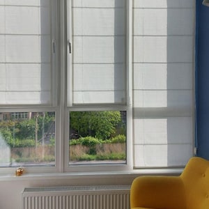 Window Shades | Roman Shade | Contemporary | Universal | Solid | Light Filtering | Custom Fit | Handmade | Kitchen Curtains | Roman Blinds