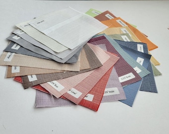 Muestras de cortinas romanas