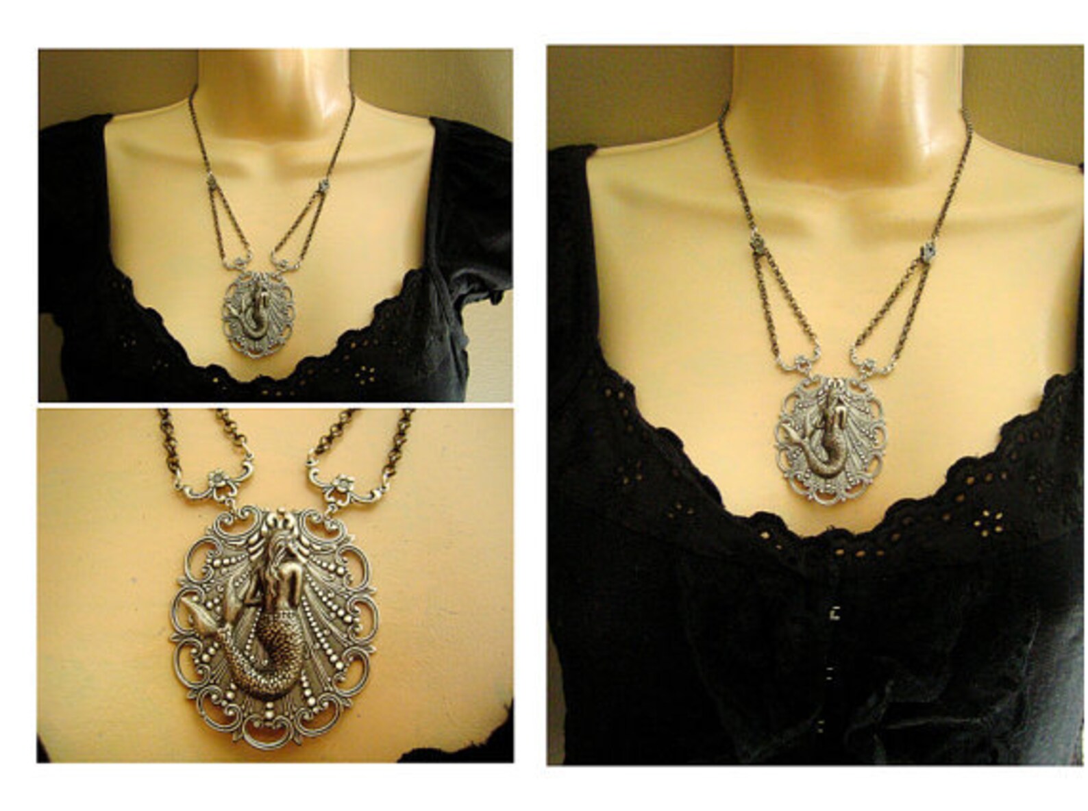 Daughter of the Sea Ox Antique Silver Brass Mermaid Finding Etsy