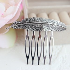 Vintage style  Silver plated hair comb