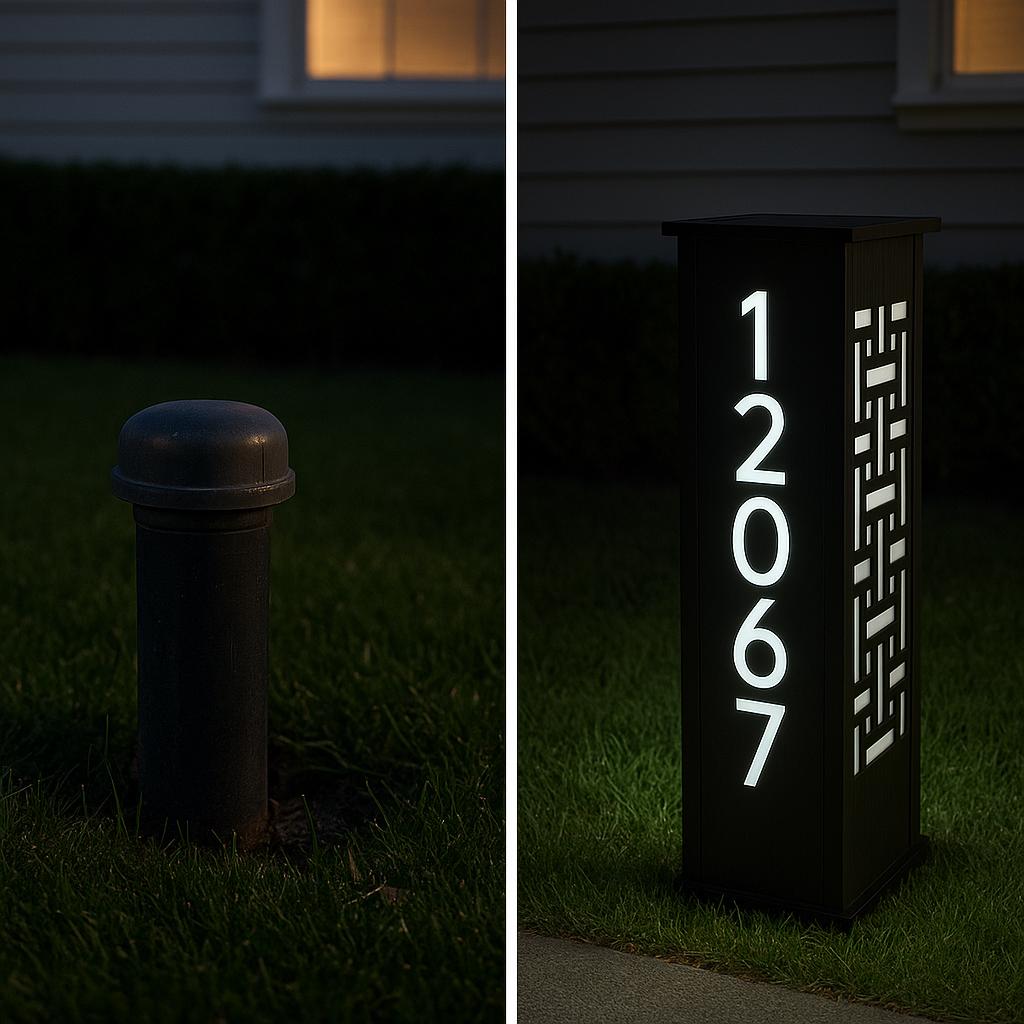 Solar Address Sign & Well Head Cover: 10