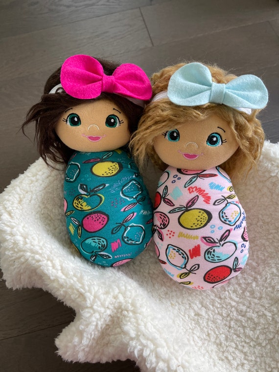 Handmade Swaddle Doll Plush Swaddle Doll Baby Doll Swaddle Lemons Print Etsy
