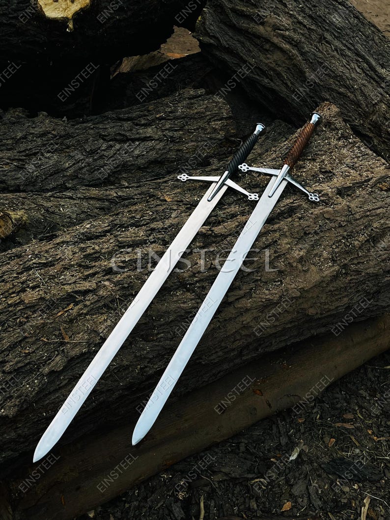 Hand Forged Highland Claymore Sword High Carbon Steel Black And Brown 