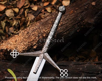 Handgemaakt J2-staal Schots Claymore-zwaard | Middeleeuwse replica uit de Hooglanden