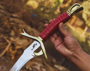 Handmade Wheel of Time Heron Mark Sword with Scabbard | Collectible Movie Replica Sword