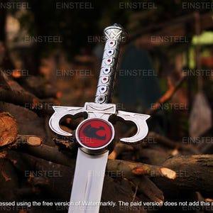 Handmade Thundercats Sword of Omens | Stainless Steel Lion-O Sword Replica with Leather Sheath | Collectible Fantasy Sword | Gift for Him