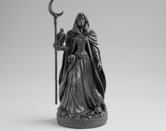 Morrigan Statue | Celtic Goddess Statue | Raven Queen Statue | Celtic War Goddess | Morrigan Altar | Morrigan Goddess Statue | Raven Goddess