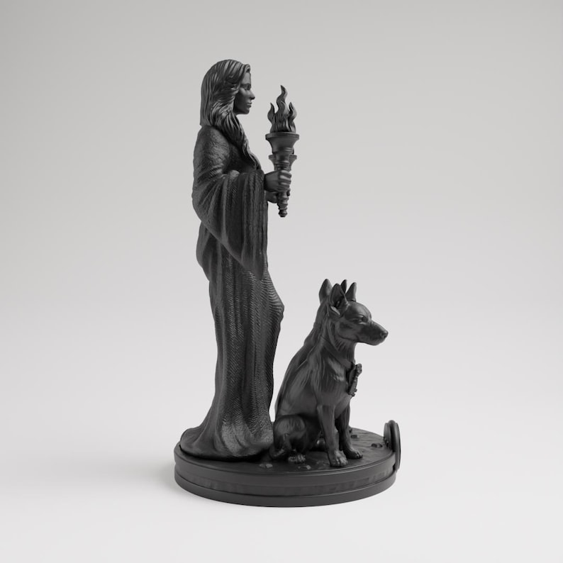 Hecate Statue | Greek Mythology Goddess, Home Mini Altar, Witch Tarot Altar Charm, Witch Decor Gifts, Hekate Pocket Altar, Witchcraft Decor image 3