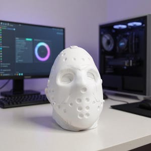 Jason Voorhees Headphone Holder/Stand | Headset Stand/Holder | 3d Printed Gamer Gifts | Gaming Desk Room Decor