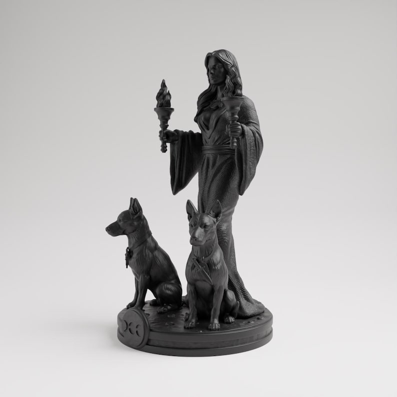Hecate Statue | Greek Mythology Goddess, Home Mini Altar, Witch Tarot Altar Charm, Witch Decor Gifts, Hekate Pocket Altar, Witchcraft Decor image 6