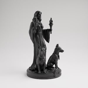 Hecate Statue | Greek Mythology Goddess, Home Mini Altar, Witch Tarot Altar Charm, Witch Decor Gifts, Hekate Pocket Altar, Witchcraft Decor image 2