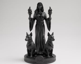 Hecate Statue | Greek Mythology Goddess, Home Mini Altar, Witch Tarot Altar Charm, Witch Decor Gifts, Hekate Pocket Altar, Witchcraft Decor