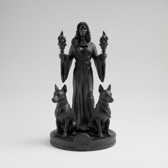 Hecate Statue | Greek Mythology Goddess, Home Mini Altar, Witch Tarot Altar Charm, Witch Decor Gifts, Hekate Pocket Altar, Witchcraft Decor