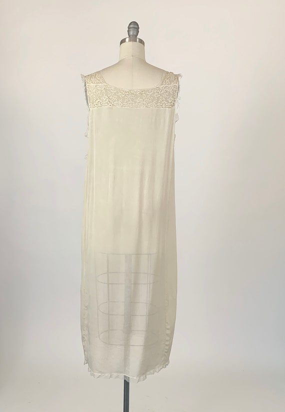 Vintage 1920s Gown Normandy Lace 1920s Silk Gown … - image 3