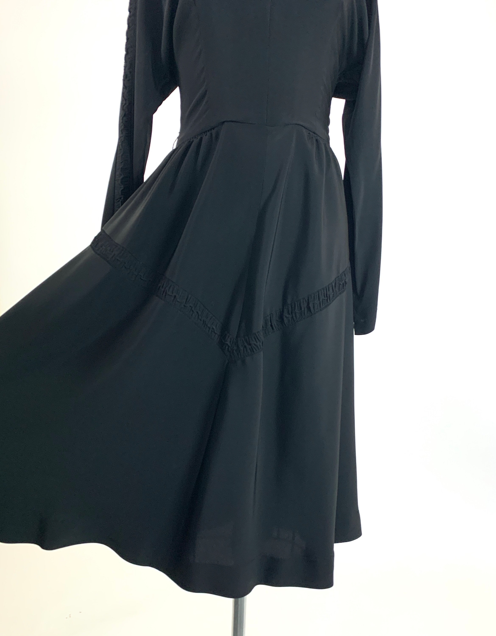 Vintage 1940s Goth Black Dress Gothic Witch Dracula Coffin - Etsy