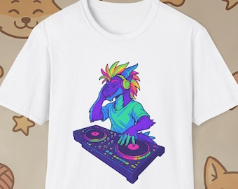 Chemise DJ Fursona | T-shirt rave party | Cadeau fandom à fourrure | Tenue de club