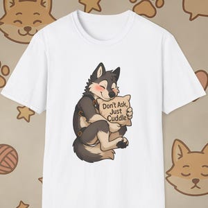Furry Wolf Shirt | Cuddle Comfort Tee | Anthro Puppy Love | Fandom Gift