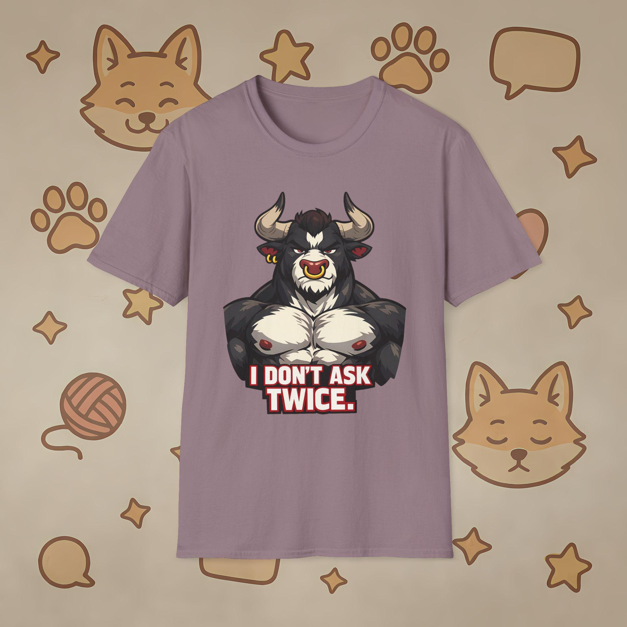 Alpha Bull Furry Illustration T-shirt Anthro Bull Cartoon I Didnt Ask ...
