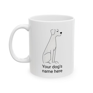 Dog Lover Ceramic Mug, Cute Personalized Coffee Cup, Custom Dog Owner Gift, Puppy Lovers Tea Mug, Animal Lover Kitchen Decor, Pet Parent
