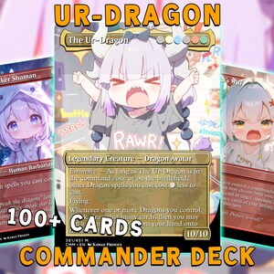 Chibi UR-Dragon MTG Deck - Dragon Tribal EDH | 100+ Premium Custom Cards | Competitive Play