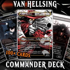 Mazo de comandante Hellsing Anime Proxy MTG – Edgar Markov Vampire EDH – Más de 100 cartas personalizadas