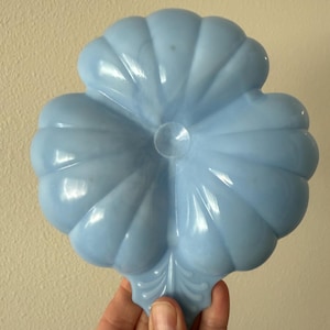 Vintage Jeannette Delphite Blue Shell Divided Dish