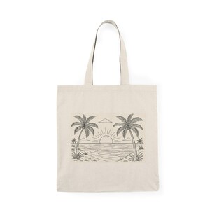 Sunset Tote Bag, Coastal Beach Bag, Coastal tote, Summer Travel, Grocery Shopping, Casual Everyday Use, Perfect Gift for Nature Lovers