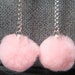 Pom Pom Earrings/Pom Pom Puffs/ Pom Pom Dangle Earrings/Real Pom Pom Ball Earrings/2 inch Pom Pom/Kawaii/Harajuku/Kawaii/Cruelty Free