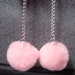 Pom Pom Earrings/Pom Pom Puffs/ Pom Pom Dangle Earrings/Real Pom Pom Ball Earrings/2 inch Pom Pom/Kawaii/Harajuku/Kawaii/Cruelty Free