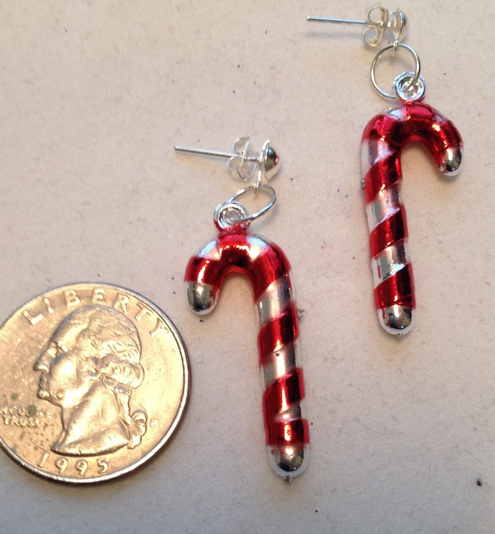 Candy Cane Earrings/candy Cane/christmas Jewelry/christmas Etsy