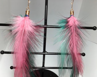 Handmade Feather Earrings: Boho Festival Style, Sustainably Sourced