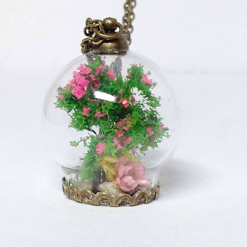 Terrarium Necklace/Garden in Glass/Fairy Garden/Miniature Etsy