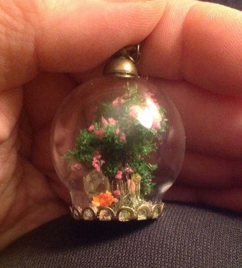 Terrarium Necklace/Garden in Glass/Fairy Garden/Miniature Etsy