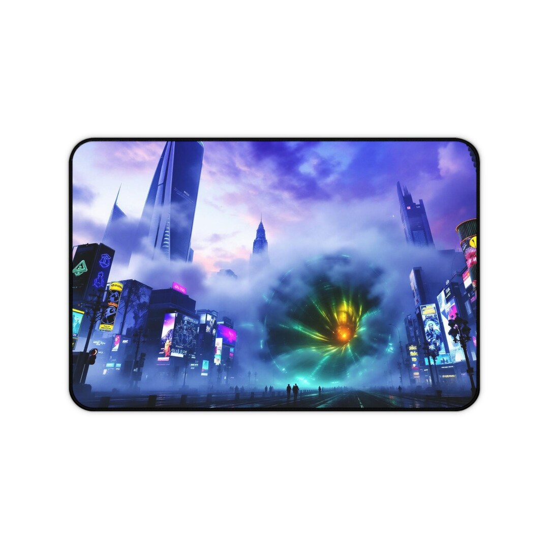 Futuristic Desk Mat, Desk Accessory, Gaming Mouse Pad, Office Decor ...