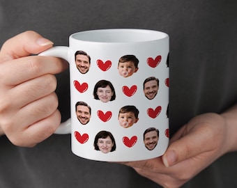 Mug visage de bébé personnalisé, cadeau fête des pères, mug visage de votre mari, mug photo bébé, mug visage de chien, cadeau bébé maman et papa, tasse photo bébé
