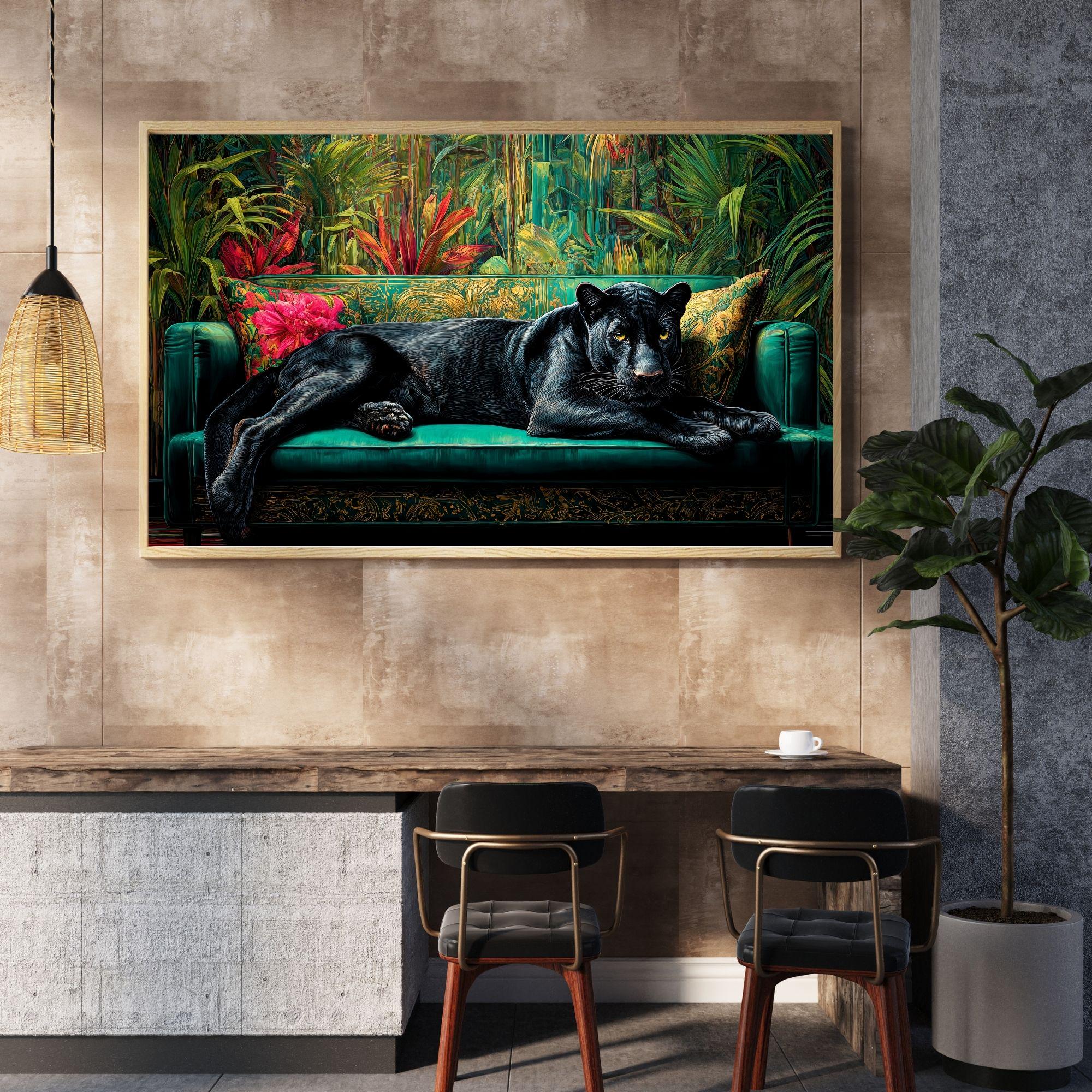 Black Panther Wall Art Luxury Jungle Animal Poster Moody Safari Living Room Art Panther On Sofa Wall Print Exotic Animal Art For Home